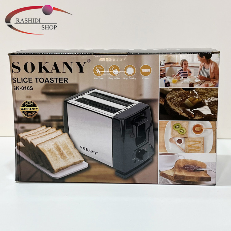 تستر نان سوکانی Sokany مدل SK-016S | توستر 2 اسلایس 700 وات